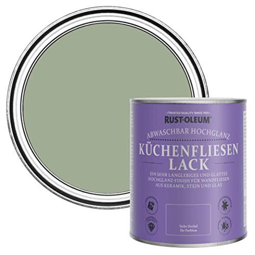 Rust-Oleum Wasserabweisender Küchenfliesenlack in hochglänzendem Finish - Khaki Grün 750ml von Rust-Oleum