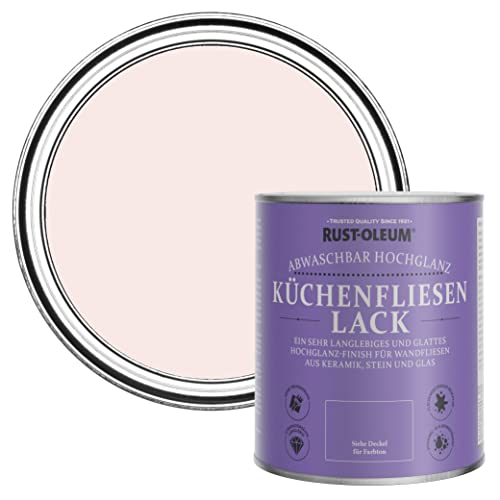 Rust-Oleum Wasserabweisender Küchenfliesenlack in hochglänzendem Finish - Porzellan Rosa 750ml von Rust-Oleum