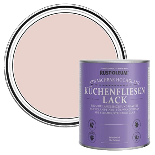 Rust-Oleum Wasserabweisender Küchenfliesenlack in hochglänzendem Finish - Rosa Sekt 750ml von Rust-Oleum
