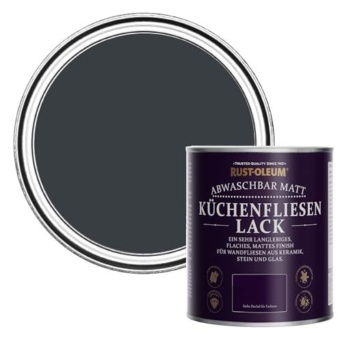 Rust-Oleum Wasserabweisender Küchenfliesenlack in mattem Finish -Anthrazit (Ral 7016) 750ml von Rust-Oleum