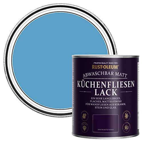 Rust-Oleum Wasserabweisender Küchenfliesenlack in mattem Finish -Azurblau 750ml von Rust-Oleum