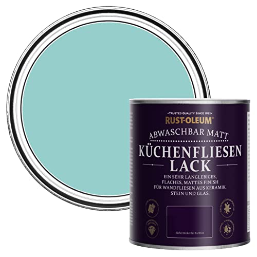 Rust-Oleum Wasserabweisender Küchenfliesenlack in mattem Finish -Grünblau 750ml von Rust-Oleum