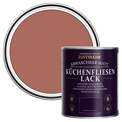 Rust-Oleum Wasserabweisender Küchenfliesenlack in mattem Finish -Lachsrosa 750ml von Rust-Oleum
