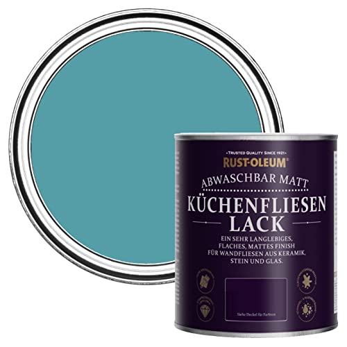 Rust-Oleum Wasserabweisender Küchenfliesenlack in mattem Finish -Petrol 750ml von Rust-Oleum