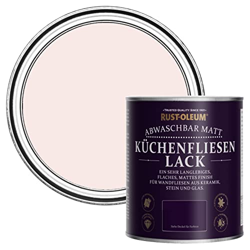 Rust-Oleum Wasserabweisender Küchenfliesenlack in mattem Finish -Porzellan Rosa 750ml von Rust-Oleum