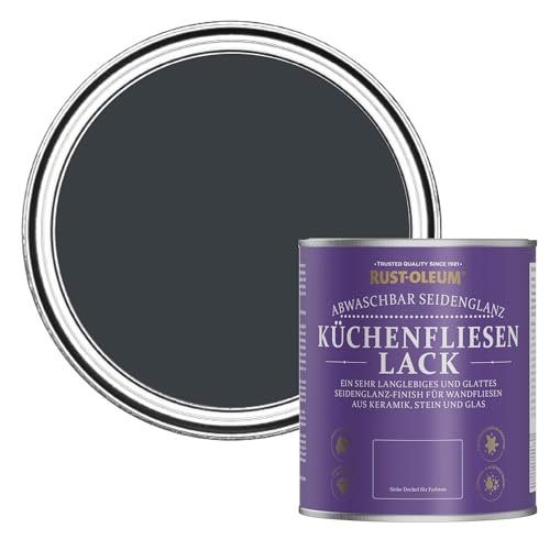 Rust-Oleum Wasserabweisender Küchenfliesenlack in seidenglänzendem Finish - Anthrazit (Ral 7016) 750ml von Rust-Oleum
