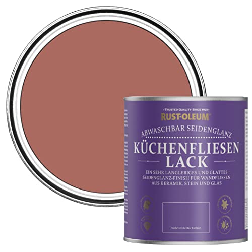 Rust-Oleum Wasserabweisender Küchenfliesenlack in seidenglänzendem Finish - Lachsrosa 750ml von Rust-Oleum