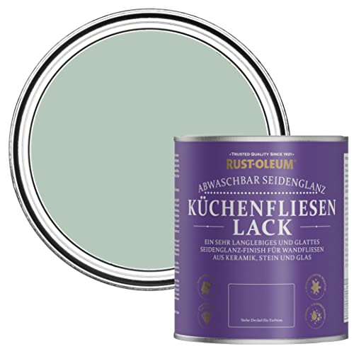 Rust-Oleum Wasserabweisender Küchenfliesenlack in seidenglänzendem Finish - Pastellgrün 750ml von Rust-Oleum
