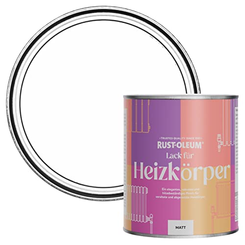 Rust-Oleum Weiß Hitzebeständiger Heizkörperlack in mattem Finish - Baumwolle 750ml von Rust-Oleum