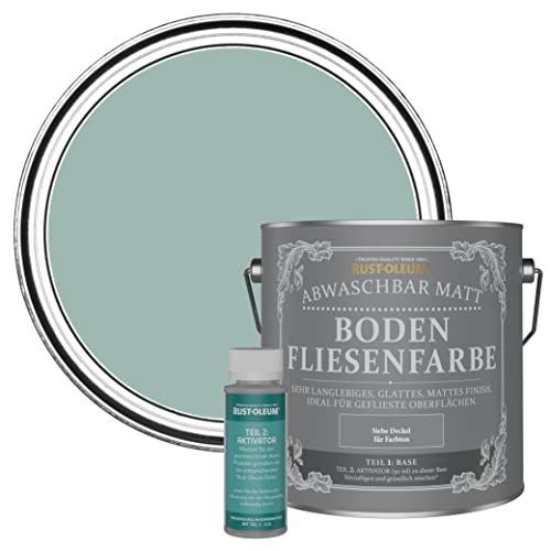Rust-Oleum abwaschbare Bodenfliesenfarbe in mattem Finish -Marineblau 2.5L von Rust-Oleum