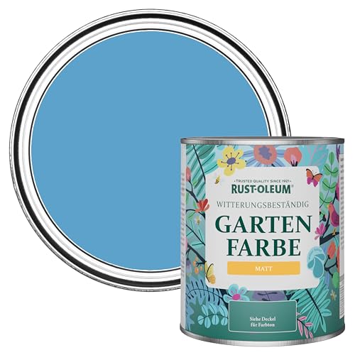 Rust-Oleum blau Gartenfarbe in mattem Finish - Azurblau 750ml von Rust-Oleum