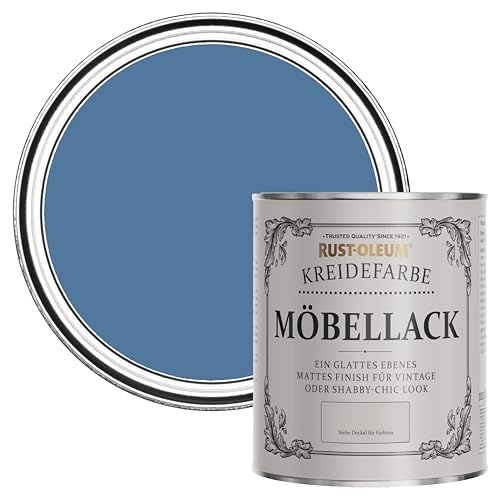 Rust-Oleum blau Möbel- und Sockelleistenfarbe Kreidefarbe - Blaue Seide 750ml von Rust-Oleum
