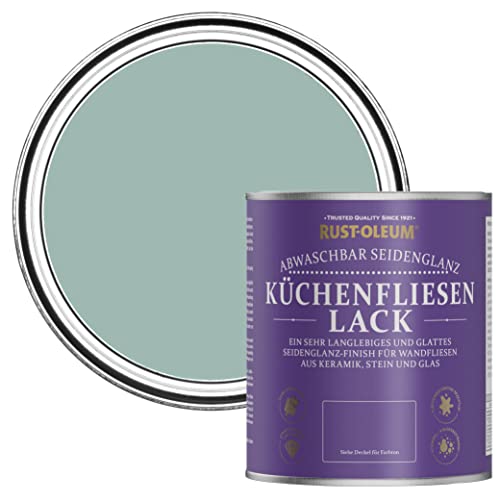 Rust-Oleum blau wasserabweisender Küchenfliesenlack in seidenglänzendem Finish - Coastal Blue 750ml von Rust-Oleum