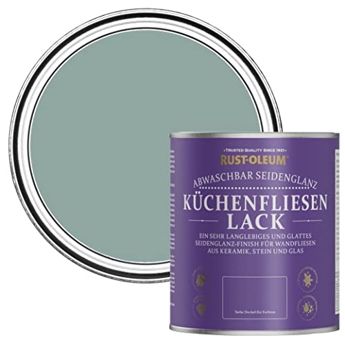 Rust-Oleum blau wasserabweisender Küchenfliesenlack in seidenglänzendem Finish - Gresham Blue 750ml von Rust-Oleum