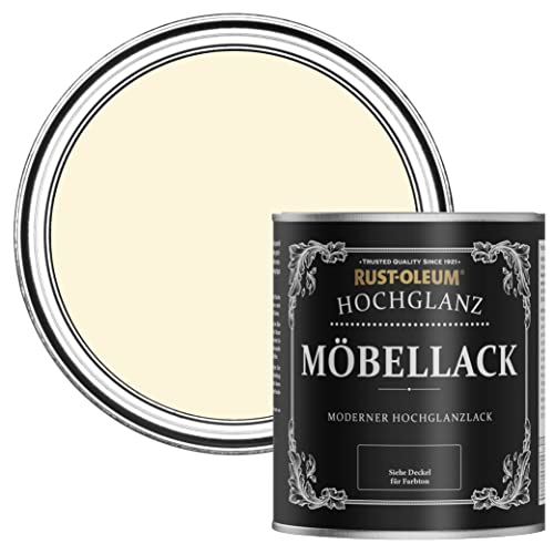 Rust-Oleum creme Möbel- und Sockelleistenfarbe in hochglänzendem Finish - Gebrochenes Weiß 750ml von Rust-Oleum