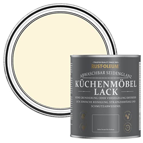 Rust-Oleum creme abwaschbarer Küchenmöbellack in seidenglänzendem Finish - gebrochenes Weiß 750ml von Rust-Oleum