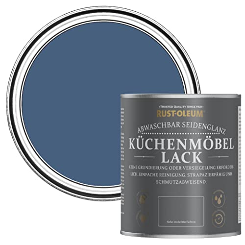 Rust-Oleum dunkelblau abwaschbarer Küchenmöbellack in seidenglänzendem Finish - Tinte blau 750ml von Rust-Oleum