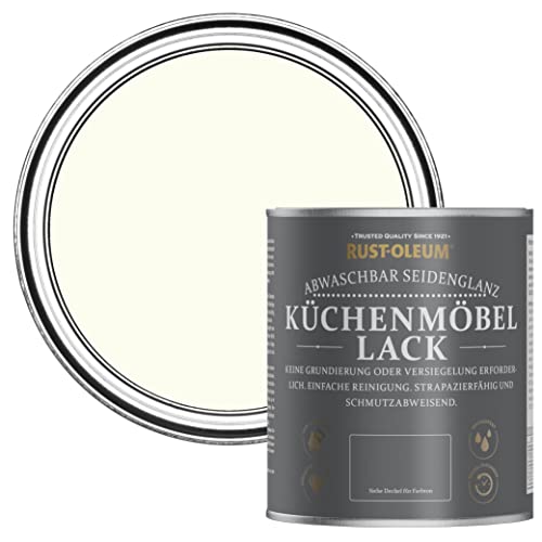 Rust-Oleum gebrochenes weiß abwaschbarer Küchenmöbellack in seidenglänzendem Finish - Antik Weiß 750ml von Rust-Oleum