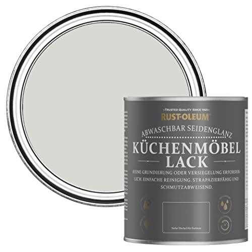 Rust-Oleum grau abwaschbarer Küchenmöbellack in seidenglänzendem Finish - Winter-Grau 750ml von Rust-Oleum