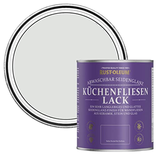 Rust-Oleum grau wasserabweisender Küchenfliesenlack in seidenglänzendem Finish - Bibliothek Grau 750ml von Rust-Oleum