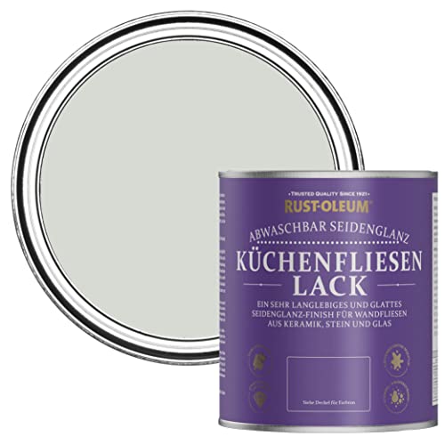 Rust-Oleum grau wasserabweisender Küchenfliesenlack in seidenglänzendem Finish - Winter-Grau 750ml von Rust-Oleum