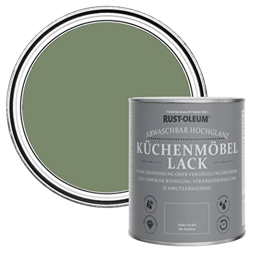 Rust-Oleum grün abwaschbarer Küchenmöbellack in hochglänzendem Finish - Buchsbaum 750ml von Rust-Oleum