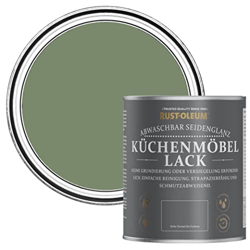 Rust-Oleum grün abwaschbarer Küchenmöbellack in seidenglänzendem Finish - Buchsengrün 750ml von Rust-Oleum