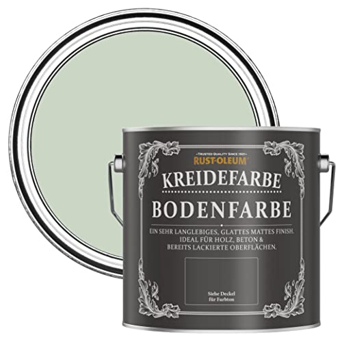 Rust-Oleum grün kratzfeste Kreidefarbe Bodenfarbe in mattem Finish - Lorbeer Grün 2.5L von Rust-Oleum