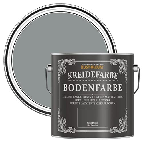 Rust-Oleum kratzfeste Kreidefarbe Bodenfarbe in mattem Finish -Anthrazit 2.5L von Rust-Oleum