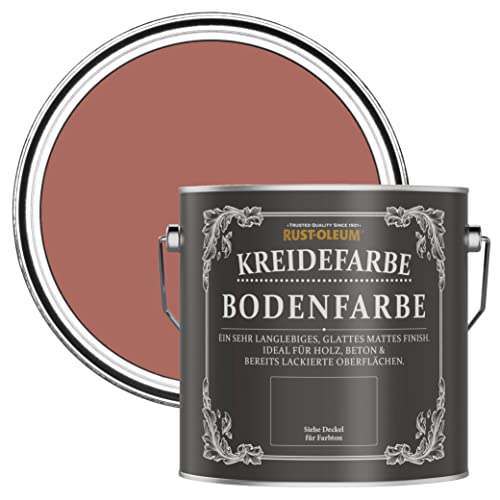 Rust-Oleum kratzfeste Kreidefarbe Bodenfarbe in mattem Finish -Lachsrosa 2.5L von Rust-Oleum