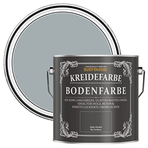 Rust-Oleum kratzfeste Kreidefarbe Bodenfarbe in mattem Finish -Mineralgrau 2.5L von Rust-Oleum