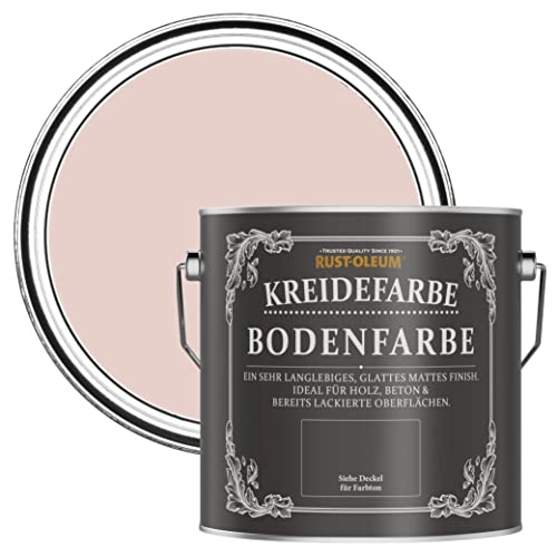 Rust-Oleum kratzfeste Kreidefarbe Bodenfarbe in mattem Finish -Rosa Sekt 2.5L von Rust-Oleum