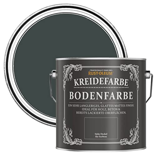 Rust-Oleum kratzfeste Kreidefarbe Bodenfarbe in mattem Finish -Schwarzer Sand 2.5L von Rust-Oleum