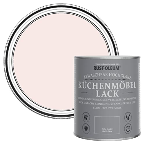 Rust-Oleum rosa abwaschbarer Küchenmöbellack in hochglänzendem Finish - Porzellan Rosa 750ml von Rust-Oleum