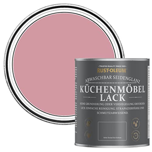 Rust-Oleum rosa abwaschbarer Küchenmöbellack in seidenglänzendem Finish - Altrosa 750ml von Rust-Oleum