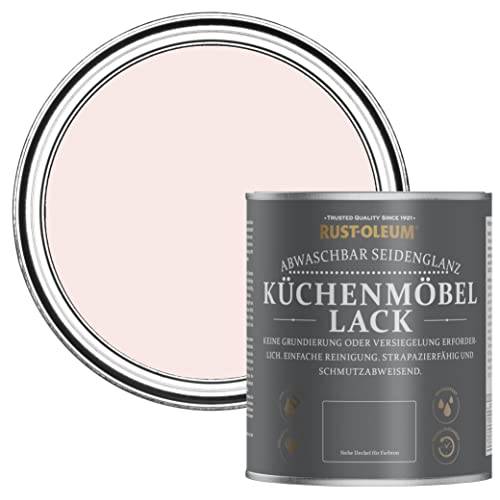 Rust-Oleum rosa abwaschbarer Küchenmöbellack in seidenglänzendem Finish - Porzellan Rosa 750ml von Rust-Oleum