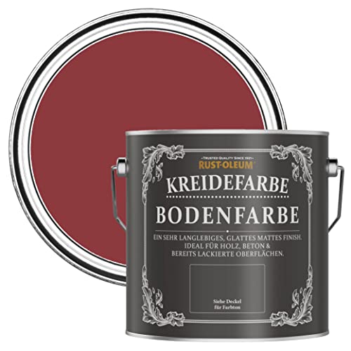 Rust-Oleum rot kratzfeste Kreidefarbe Bodenfarbe in mattem Finish - Bordeaux 2.5L von Rust-Oleum