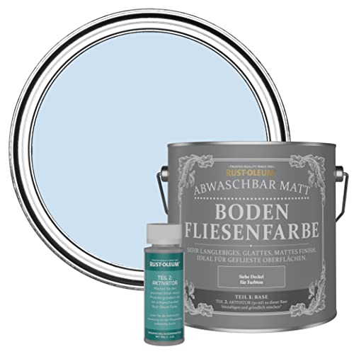 Rust-Oleum strapazierfähige, abwaschbare Bodenfliesenfarbe in hellblau Matt Finish - Taubenblau 2,5 Litres Rust-Oleum strapazierfähige, abwaschbare Bodenfliesenfarbe in hellblau Matt Finish - Taubenblau 2,5 Litres von Rust-Oleum