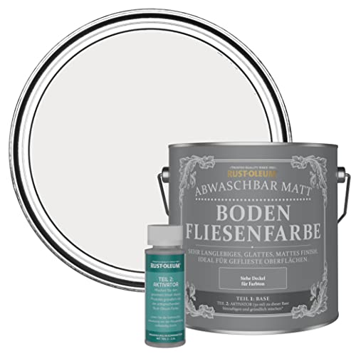 Rust-Oleum strapazierfähige, abwaschbare Bodenfliesenfarbe in lila Matt Finish - Fleur 2,5 Litres von Rust-Oleum