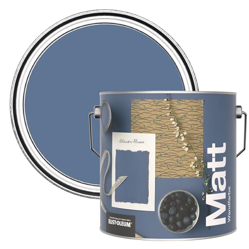 Rust-Oleum ultra strapazierfähige, extra deckende, abwaschbare, blau matte Wandfarbe - Blauer Fluss 2,5 Litres Rust-Oleum ultra strapazierfähige, extra deckende, abwaschbare, blau matte Wandfarbe - Blauer Fluss 2,5 Litres von Rust-Oleum