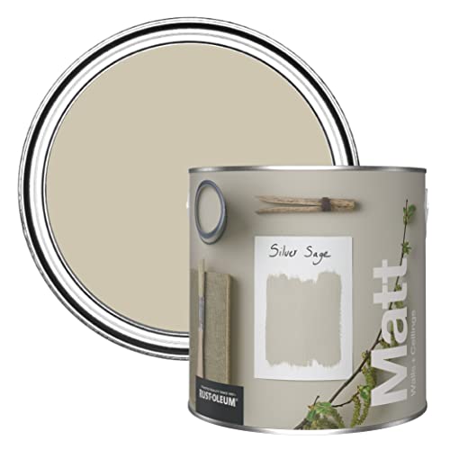 Rust-Oleum ultra strapazierfähige, extra deckende, abwaschbare, grün matte Wandfarbe - Silberner Salbei 2,5 Litres Rust-Oleum ultra strapazierfähige, extra deckende, abwaschbare, grün matte Wandfarbe - Silberner Salbei 2,5 Litres von Rust-Oleum
