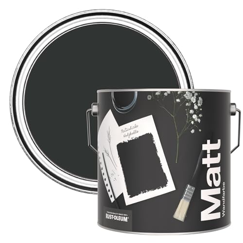 Rust-Oleum ultra strapazierfähige, extra deckende, abwaschbare, schwarz matte Wandfarbe - Natürliche Holzkohle 2,5 Litres Rust-Oleum ultra strapazierfähige, extra deckende, abwaschbare, schwarz matte Wandfarbe - Natürliche Holzkohle 2,5 Litres von Rust-Oleum