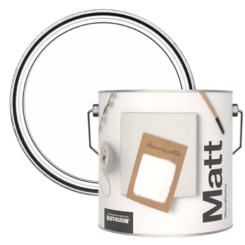 Rust-Oleum ultra strapazierfähige, extra deckende, abwaschbare, weiß matte Wandfarbe - Baumwolle 2,5 Litres Rust-Oleum ultra strapazierfähige, extra deckende, abwaschbare, weiß matte Wandfarbe - Baumwolle 2,5 Litres von Rust-Oleum