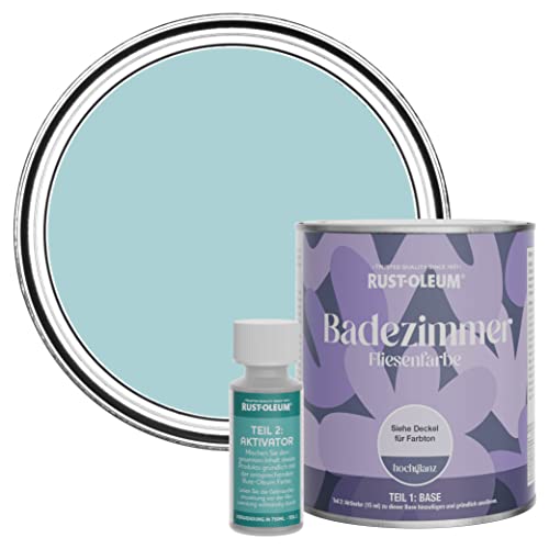 Rust-Oleum wasserbeständiger Fliesenlack für das Badezimmer in hochglänzendem Finish - Inselblau 750ml Rust-Oleum wasserbeständiger Fliesenlack für das Badezimmer in hochglänzendem Finish - Inselblau 750ml von Rust-Oleum