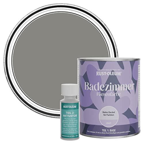 Rust-Oleum wasserbeständiger Fliesenlack für das Badezimmer in mattem Finish -Betongrau 750ml Rust-Oleum wasserbeständiger Fliesenlack für das Badezimmer in mattem Finish -Betongrau 750ml von Rust-Oleum