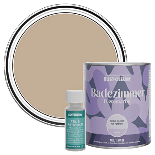 Rust-Oleum wasserbeständiger Fliesenlack für das Badezimmer in mattem Finish -Gesalzenes Karamell 750ml Rust-Oleum wasserbeständiger Fliesenlack für das Badezimmer in mattem Finish -Gesalzenes Karamell 750ml von Rust-Oleum