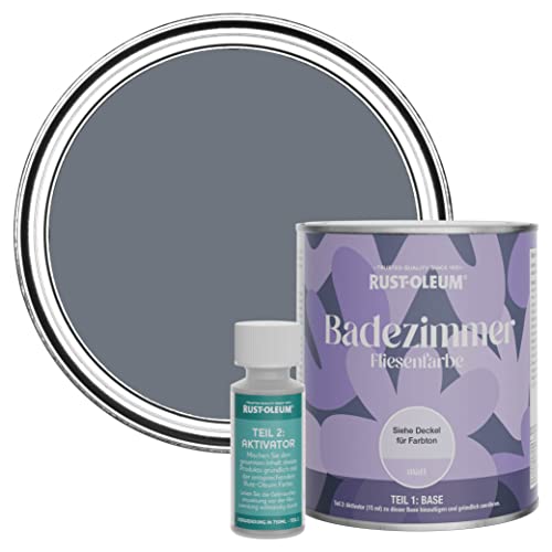 Rust-Oleum wasserbeständiger Fliesenlack für das Badezimmer in mattem Finish -Marinegrau 750ml Rust-Oleum wasserbeständiger Fliesenlack für das Badezimmer in mattem Finish -Marinegrau 750ml von Rust-Oleum