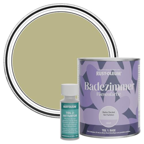Rust-Oleum wasserbeständiger Fliesenlack für das Badezimmer in mattem Finish -Salbeigrün 750ml von Rust-Oleum