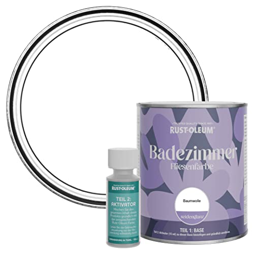 Rust-Oleum wasserbeständiger Fliesenlack für das Badezimmer in seidenglänzendem Finish - Baumwolle 750ml Rust-Oleum wasserbeständiger Fliesenlack für das Badezimmer in seidenglänzendem Finish - Baumwolle 750ml von Rust-Oleum