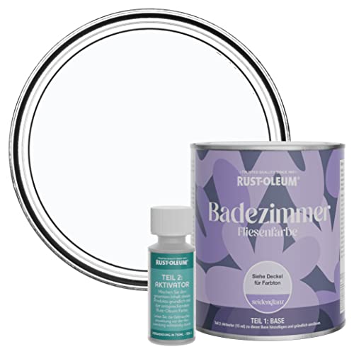 Rust-Oleum wasserbeständiger Fliesenlack für das Badezimmer in seidenglänzendem Finish - Eiskappe 750ml Rust-Oleum wasserbeständiger Fliesenlack für das Badezimmer in seidenglänzendem Finish - Eiskappe 750ml von Rust-Oleum